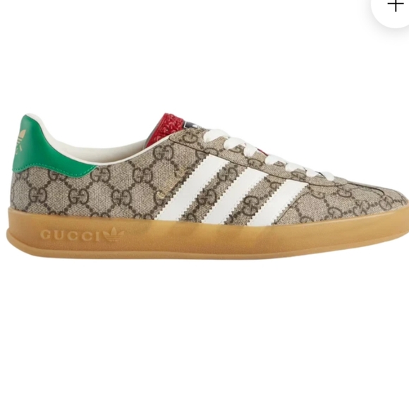 Gucci × Adidas Gazelle Beige  Monogram Sneakers - Picture 2 of 6